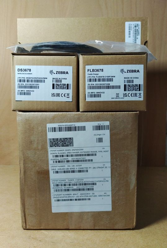 Zebra DS3678-ER3U4602FVW mit Forklift Cradle FLB3678-C100F3WW (Schutz IP65/67)