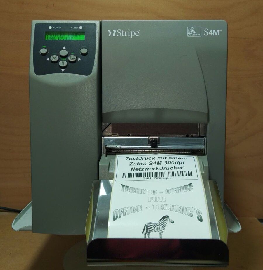 Zebra S4M Etikettendrucker S4M00-300E-2700T   incl. autom Cutter.