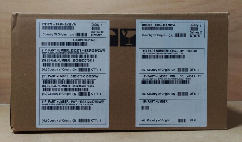 Zebra DS3678-ER3U42A2SVW Scanner DS3678-ER + Cradle STB3678 Schutz IP65/67