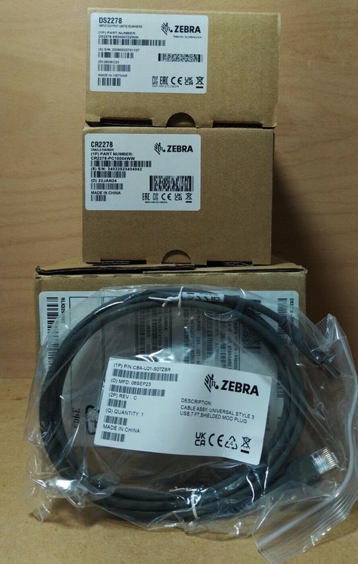 DS2278-SR7U2100PRW Zebra 1D 2D Scanner DS2278 incl. Station u. USB Datenkabel