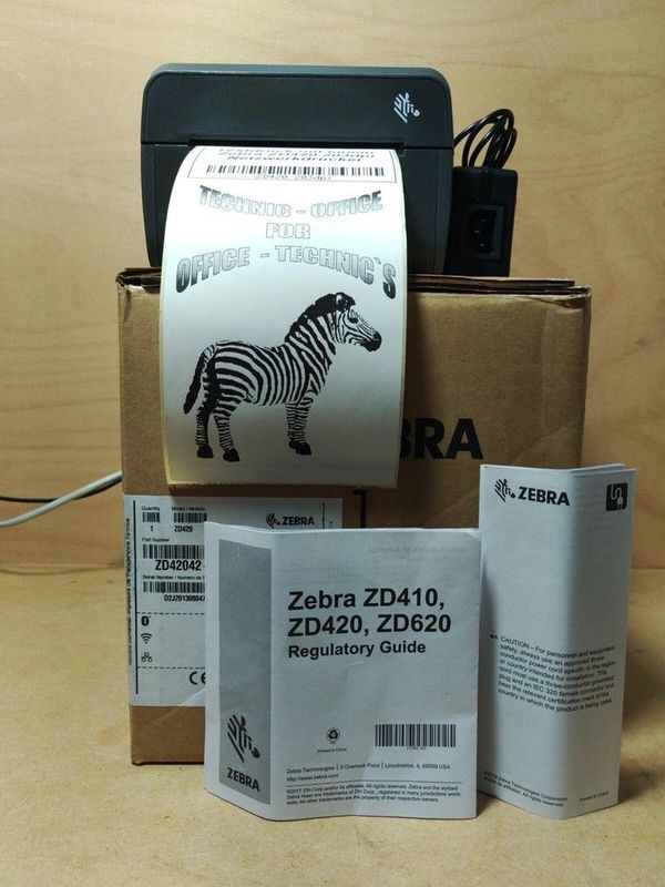 ZD42042-D0EE00EZ Zebra ZD420 203dpi, USB 2.0, USB-Host, Bluetooth, LAN.