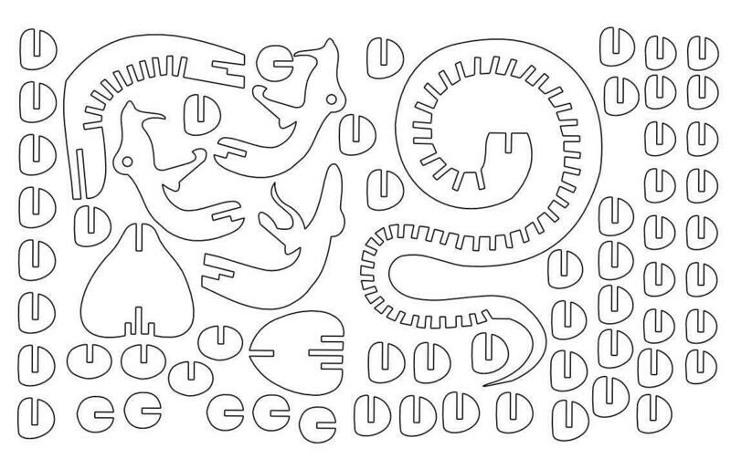 Snake 3D DXF File