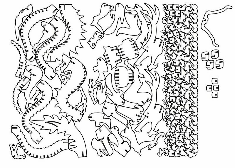 Dragon 3D DXF File