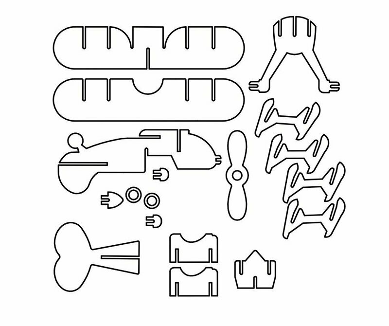 Bi-plane 3D DXF File