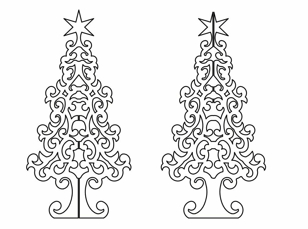 3D Christmas Tree DXF File