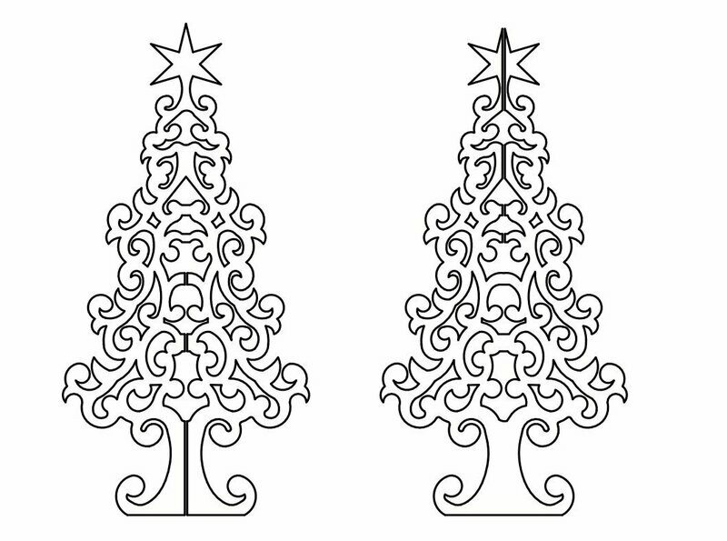 3D Christmas Tree DXF File