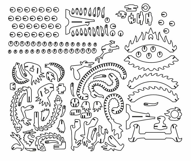 Dragon & Phoenix 3D DXF File