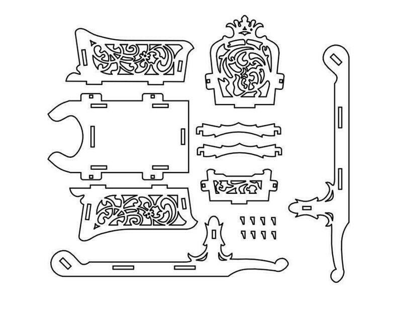 Santa Sledge 3D DXF File