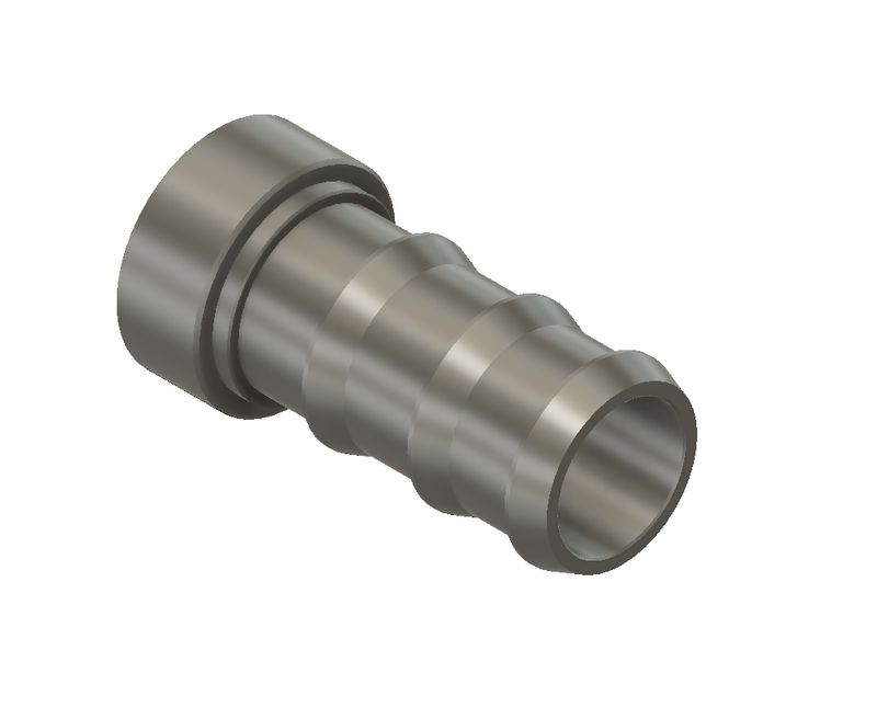 12mm Barbed Aluminium Weld on Hose Fitting
