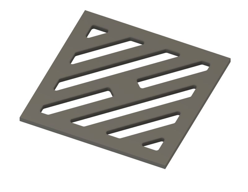 140mm - 14cm - 5.5" Heavy Duty Square Mild Steel Drain Cover Gully Grid Grate