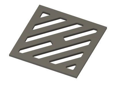140mm - 14cm - 5.5" Heavy Duty Square Mild Steel Drain Cover Gully Grid Grate