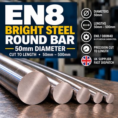 50mm EN8 Bright Round Steel Bar 50mm EN8 Bright Round Steel Bar