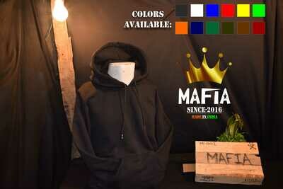 BASIC BLACK UNISEX HOODIE SOLID COLOR MAFIA