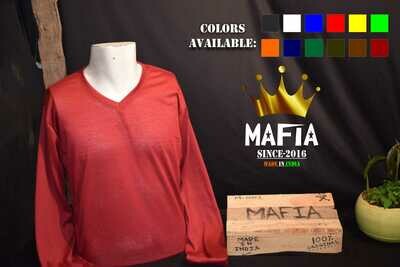 V NECK FULL SLEEVES TSHIRT MAFIA
