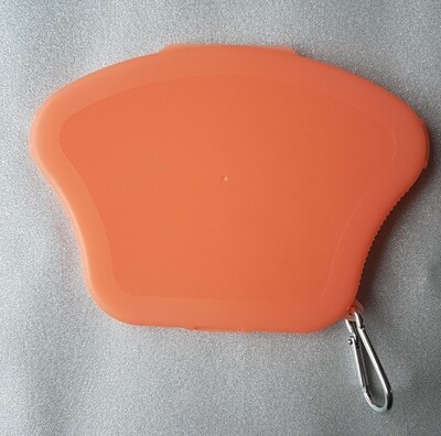 Face mask plastic holder with clip - PINK/CORAL