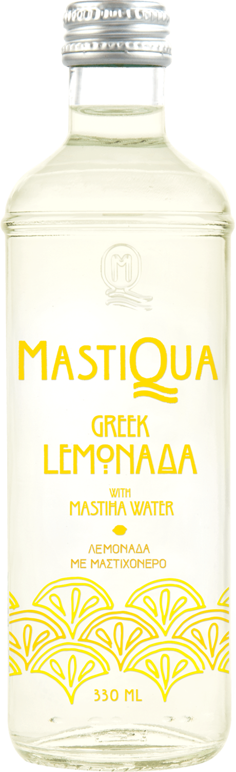 Griechische Limonade (mit Kohlensäure) mit Mastixwasser - "Lemonada me Mastiha", "MastiQua" - 330ml