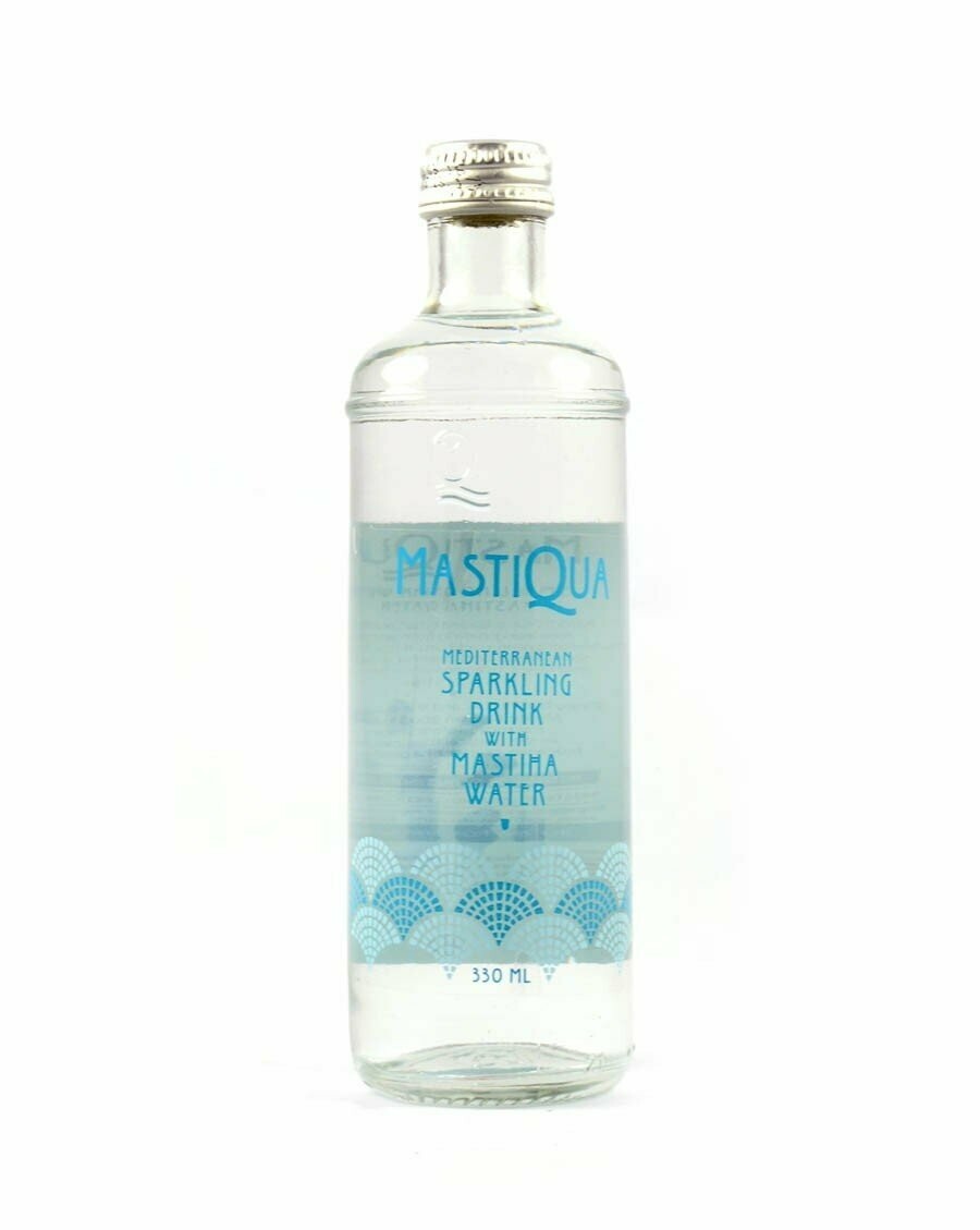 Griechisches Sprudelwasser mit Mastix - Griechisches Sprudelwasser mit Mastix - "Nero me Mastiha", "MastiQua" - 330ml