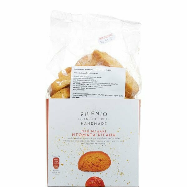 Paximadaki - Traditioneller Zwieback mit Tomate und Oregano aus Kreta - Filenio - 350g