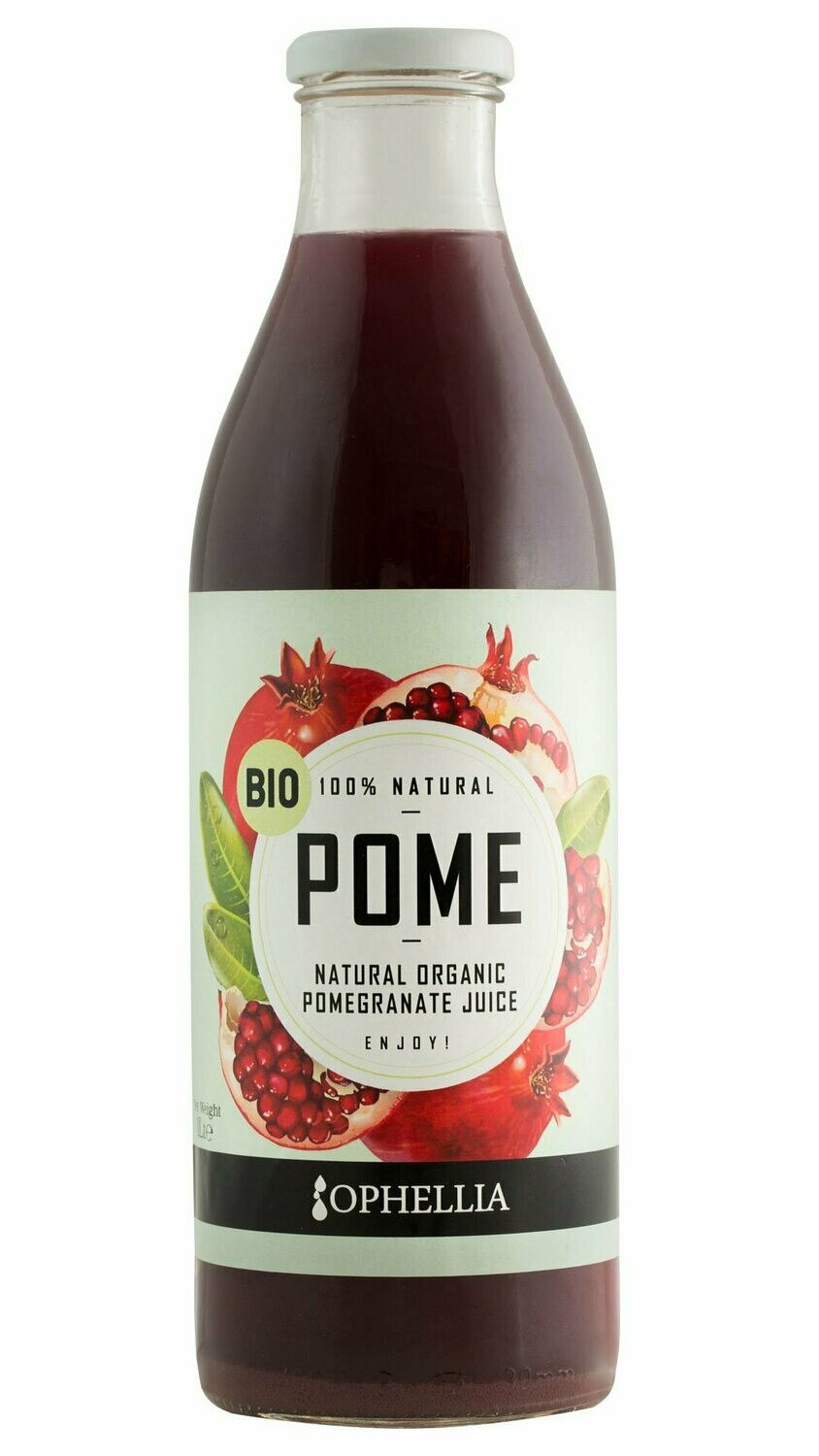 Ophellia 100% Natural Organic Juice Pomegranate 1 Litre