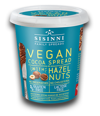 Veganer Kakaoaufstrich mit Haselnüssen - "Sisinni"  - 400g