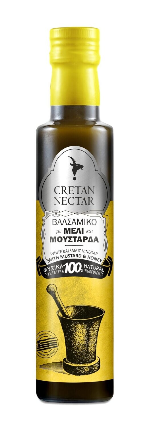 Weißer Balsamico-Essig mit Senf, Honig und Olivenöl  - "Cretan Nectar"  - 250 ml