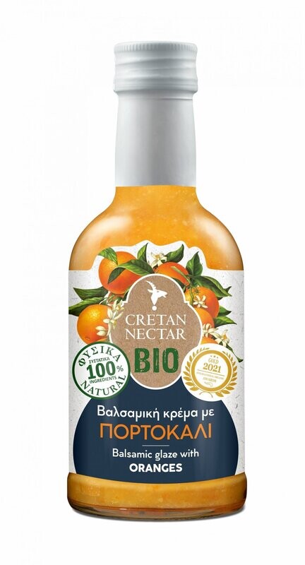 Organic White Balsamic Cream with Orange  - "Cretan Nectar" - 250ml
