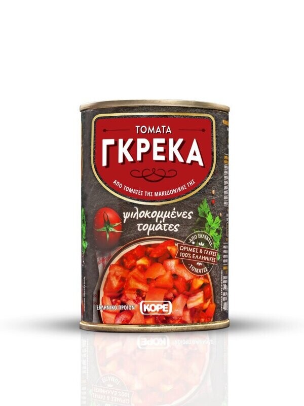 Psilokommenes Ntomates - Peeled & Chopped Tomatoes - "Tomato Greka" - 400g