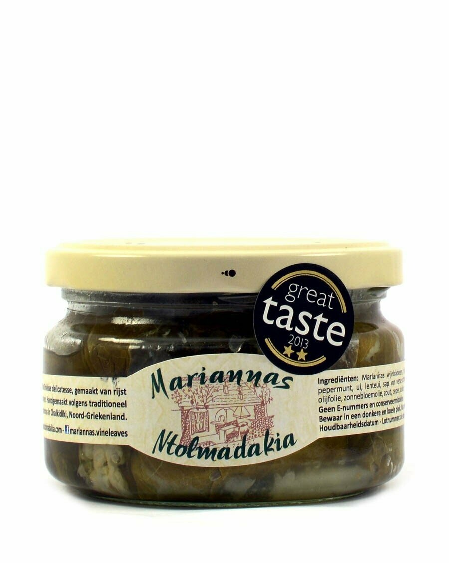 "Ntolmadakia - Dolmades", Handgemachte Weinblätter & Reisröllchen - "Marianna's" Nettogewicht: 200 g