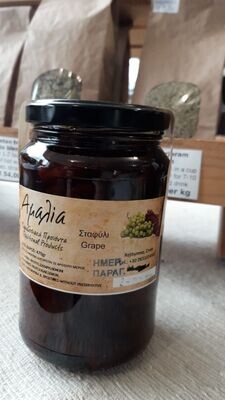 "Süßer Löffel" Traditionelle Süßspeise mit Sultaninen-Trauben aus Kreta. "Tou Koutaliou",  - "Amalia" - 470 g