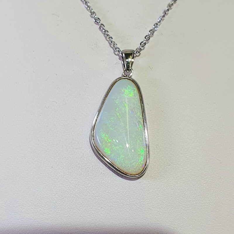White Opal Pendant