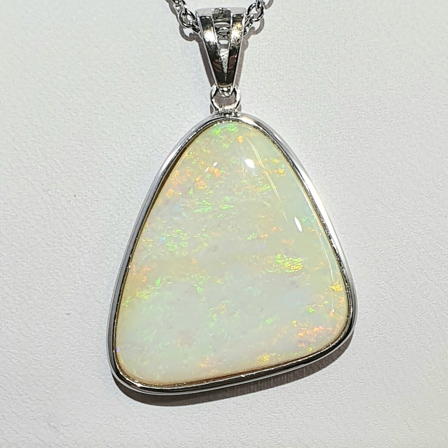 White Opal Pendant