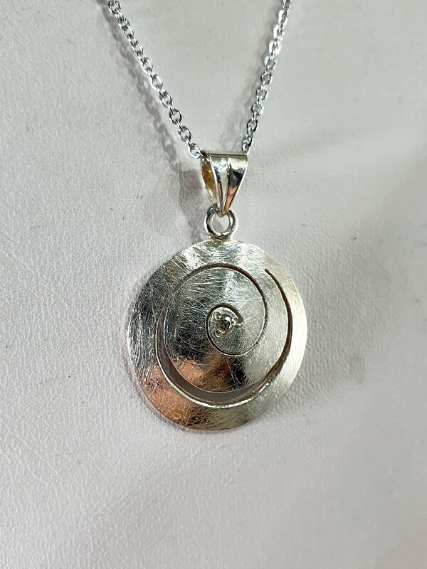 Silver Diamond Pendant