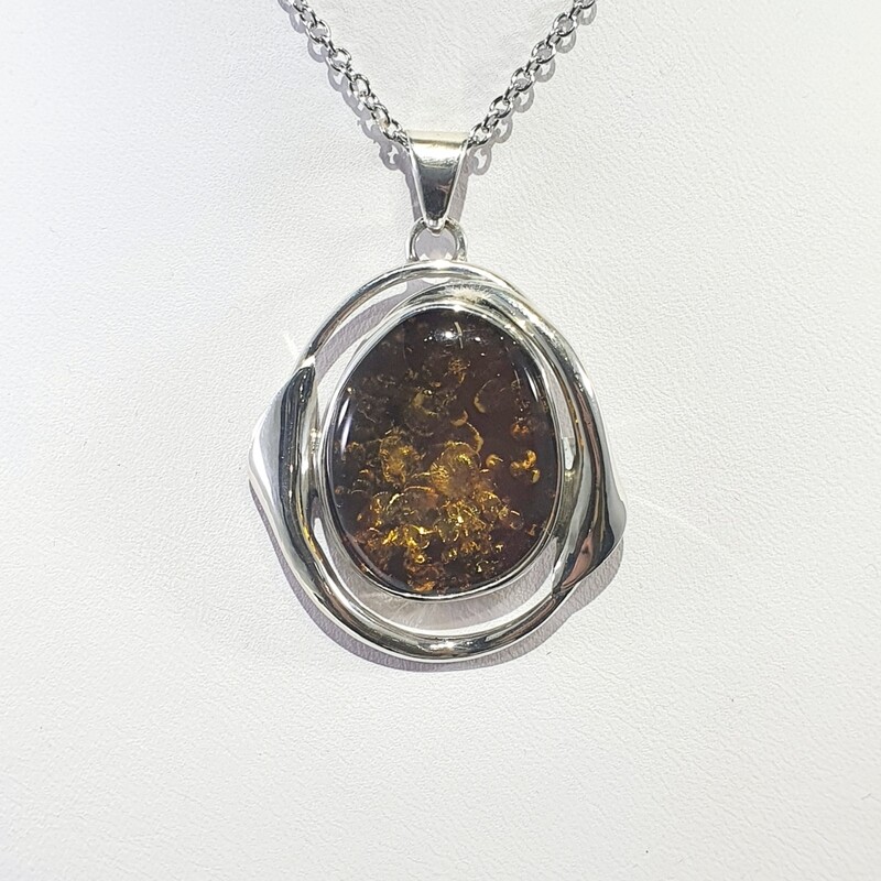 Green Amber pendant