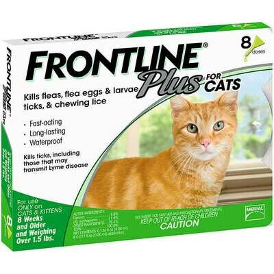 Frontline Plus Flea And Tick Treatment For Cats 3 Month Supply