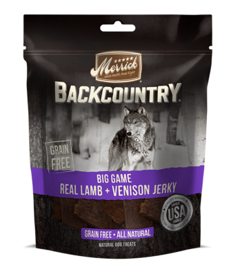 Merrick Backcountry Big Game Real Lamb + Venison Jerky
