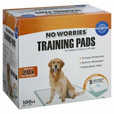 Four Paws No Worries Training Pads 22"x22" 100ct Box