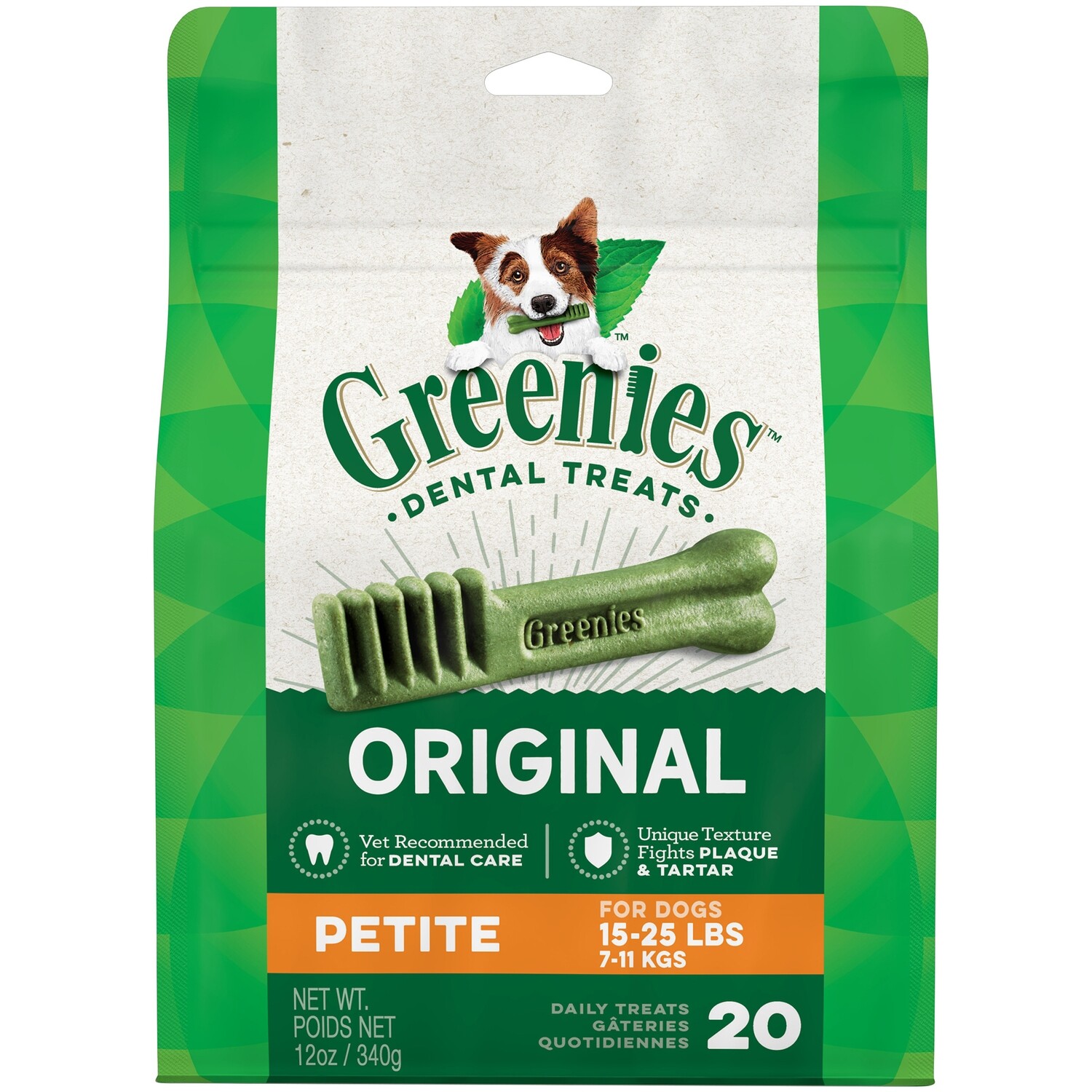 Greenies Treat Pack 12 oz. Petite 20 Count