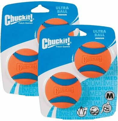 Petmate Canine Hardware ChuckIt Ultra Rubber Balls Medium 2 Pck