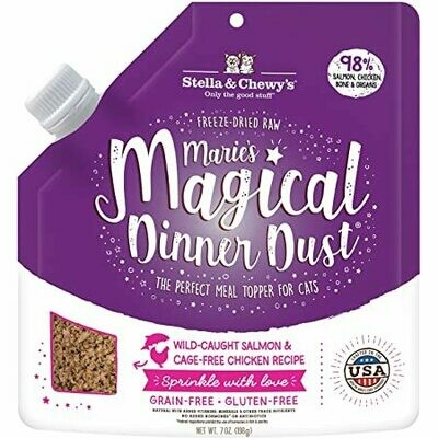 Stella And Chewy&#39;s Cat Freeze Dried Marie&#39;s Magical  Magical Dinner Dust Salmon 7 Ounces