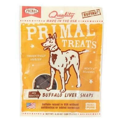 Primal Dog Buffalo Liver Snaps 4.25Oz