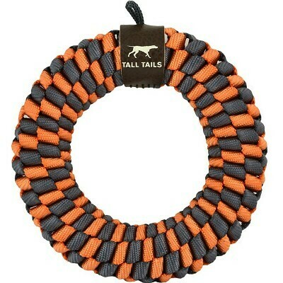 Tall Tails Orange Braided Ring Dog Toy, 6 Inch