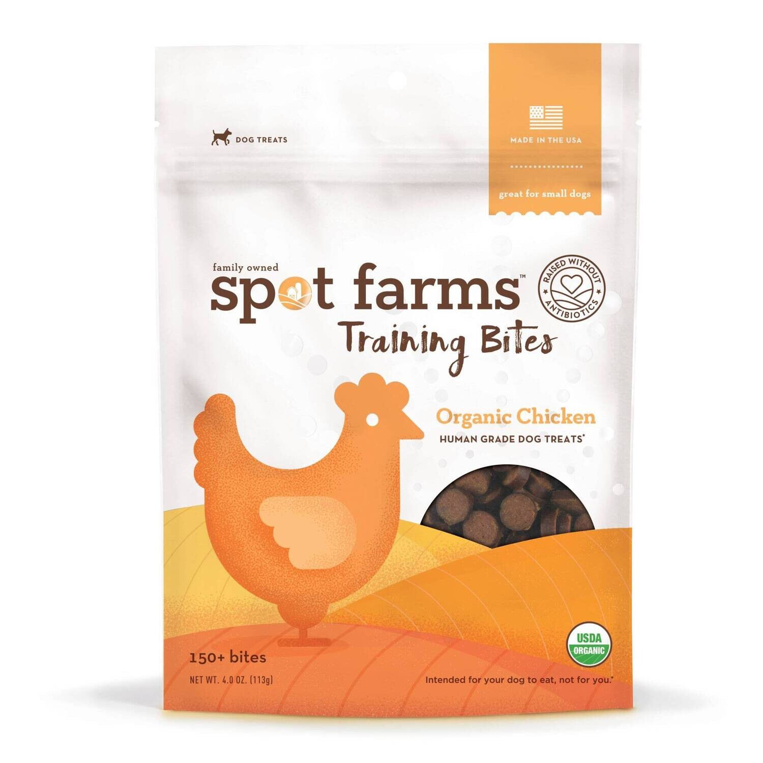 Spot Farms Chicken Training Bites Human Grade Dog Treats, 3.8 oz.