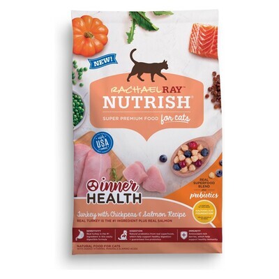 Rachael Ray Nutrish Inner Health Turkey &amp; Salmon Dry Cat Food 3#