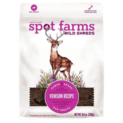 Spot Farms All Natural Wild Shreds Venison Recipe Dog Treats, 8 oz.