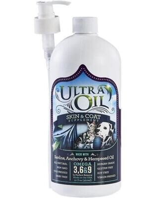 Ultra Oil Skin &amp; Coat 16oz Sardine Anchovy Hempseed