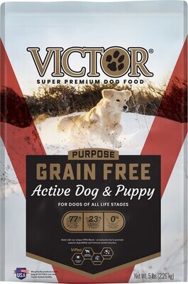 Victor Select Grain Free Active Dog &amp; Puppy- 15lbs