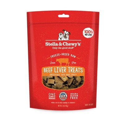 Stella &amp; Chewy&#39;s Freeze Dried Raw Beef Liver Treats- 3oz
