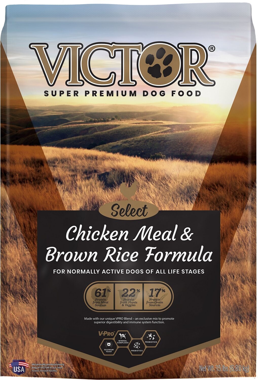 Victor Select Chicken &amp; Rice-15lbs