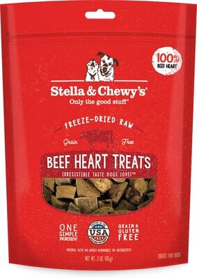 Stella &amp; Chewy&#39;s Freeze Dried Raw Beef Heart Treats- 3oz
