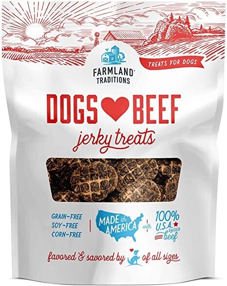 Farmland Traditions Dogs Love Beef Jerkey Treats 13.5 oz